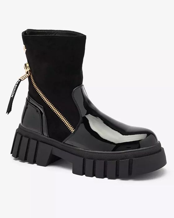 36 37 38 botki 39 40 41 trapery z ozdobnym zamkiem gruba podeszwa