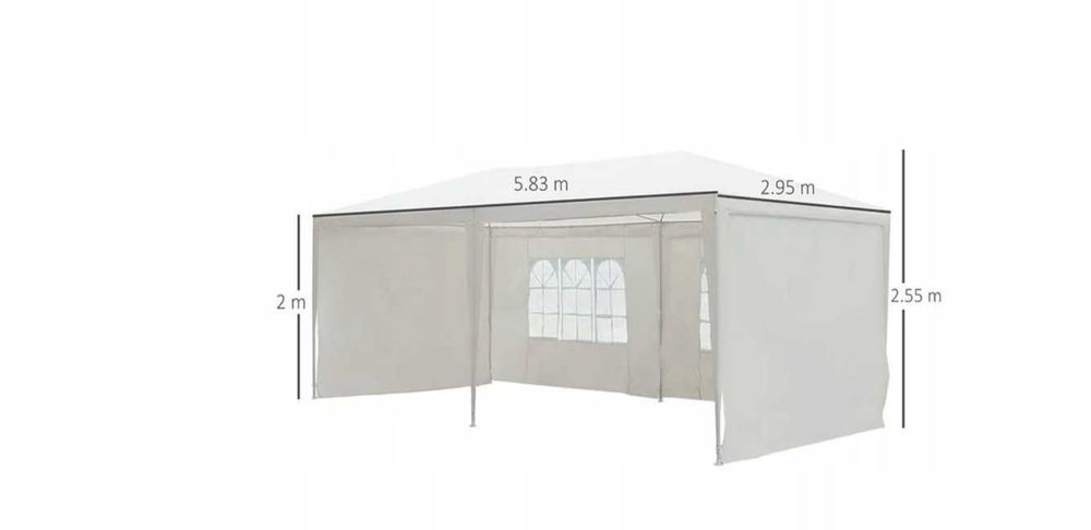 Namiot Ogrodowy Cateringowy Imprezowy 3x6m Pawilon Handlowy 6 Ścian 18m2