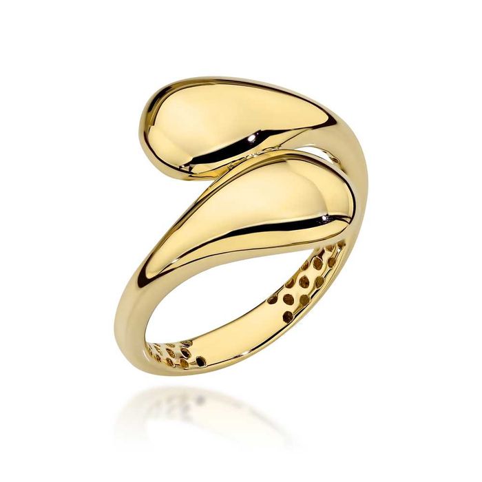 Złoty pierścionek, gładki pr.585