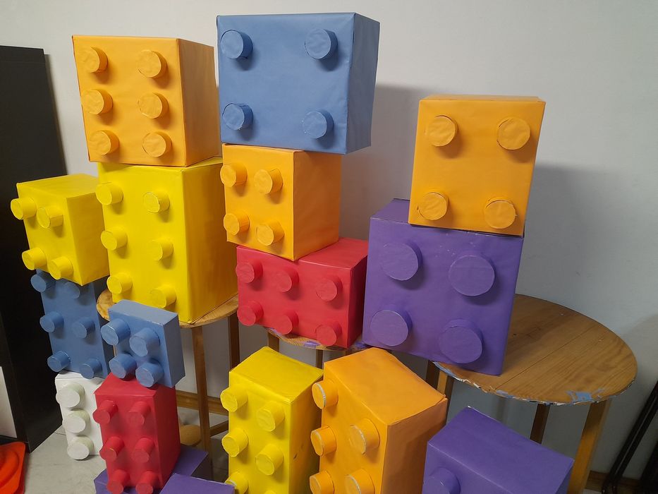 Blocos LEGO Gigantes decoração festas aniversário