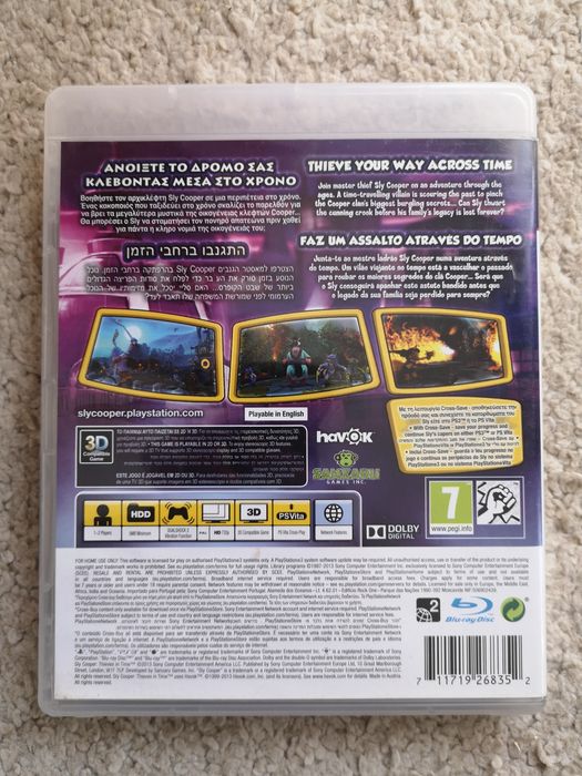 Sly Cooper Thieves In Time + 6 manuais para PS3