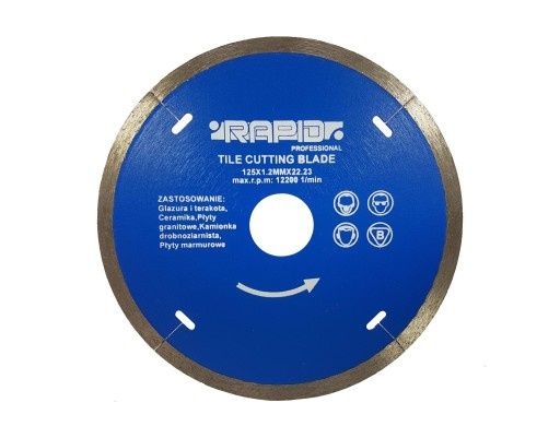 Tarcza diamentowa 125mm 22,2 1,2mm do glazury gresu kamienia płytek