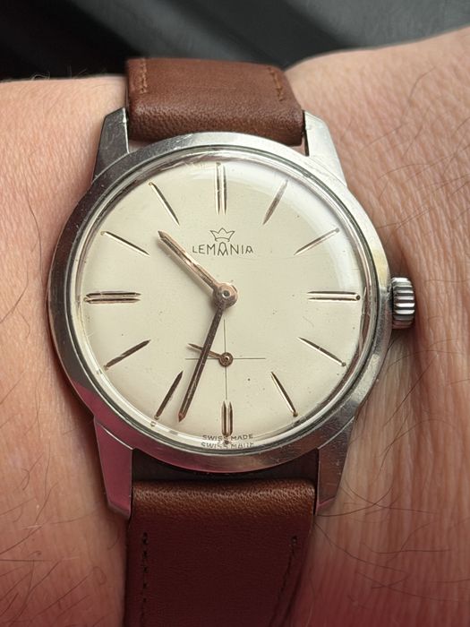 Zegarek Lemania 17 jewels Swiss made, rozmiar 35/44mm, piękny stan