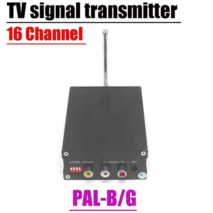 Nadajnik TV UHF AV 16 kanałów PAL-B/G Bezprzewodowy