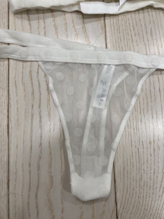 Komplet sexi bielizny majtki stringi.