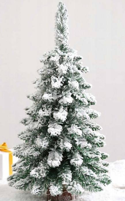 Mała choinka sztuczna 60 cm ze śniegiem dekoracja świąteczna