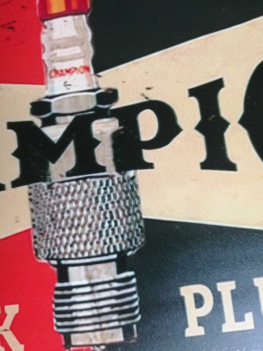 placa em metal , Champion