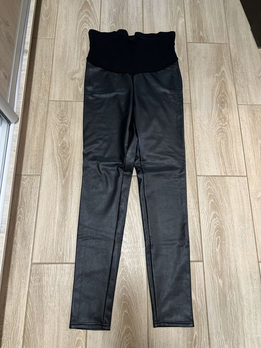 Лосини для вагітних з екошкіри утеплені