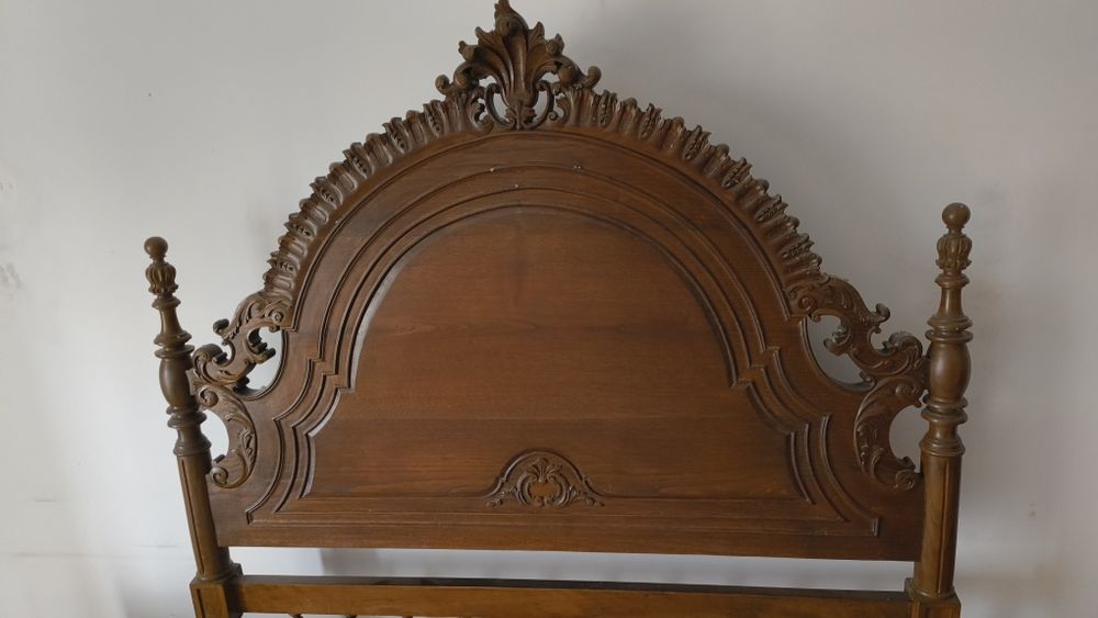 Mobília de quarto completo de casal em madeira maciça rústico