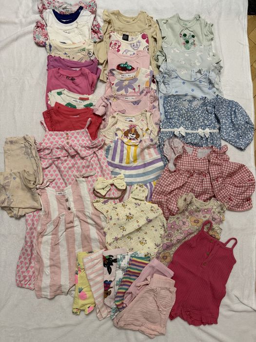 Mega paka ubranek  na lato dla dziewczynki 74-80
