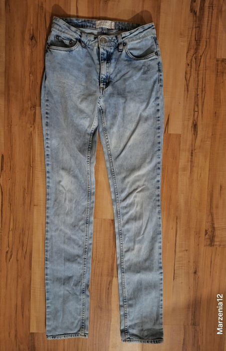 Acne Studios Flex S Silver Vint  jeansy skinny stan idealny W26 L32