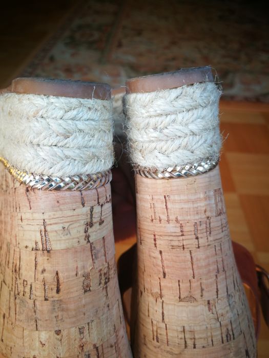 Buty damskie letnie sandały na koturnie, espadryle rozmiar 39