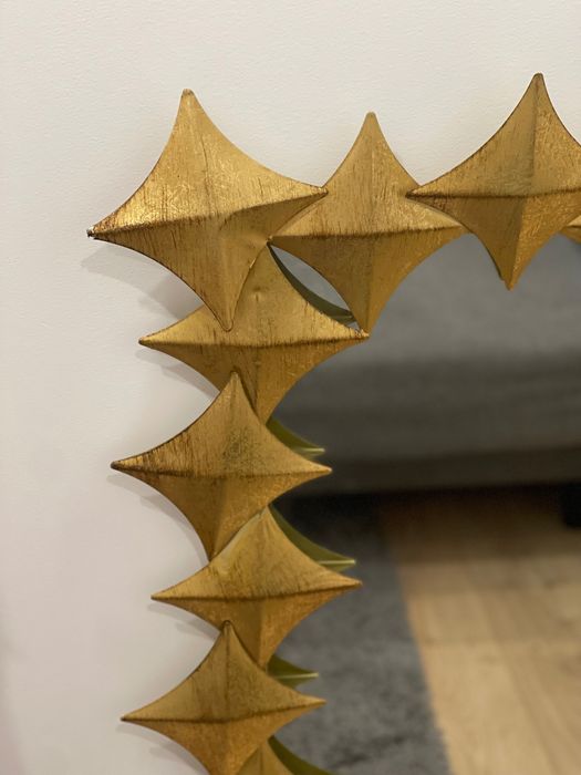Espelho para cómoda ou sala de estar com estrelas dourado