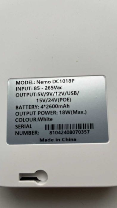 ДБЖ Nemo DC1018P POE  Power Bank для роутера
