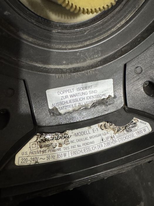 Продам порохотяг Rainbow E-1