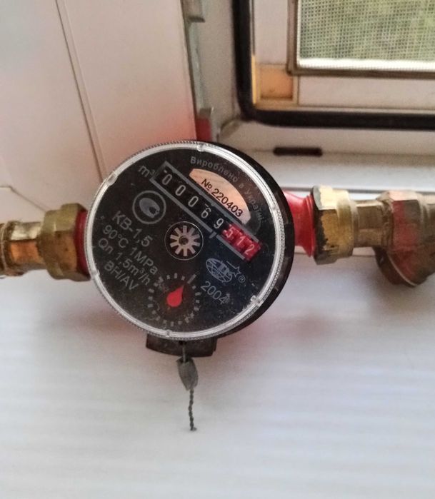 Счётчик горячей воды и предохранительные клапаны