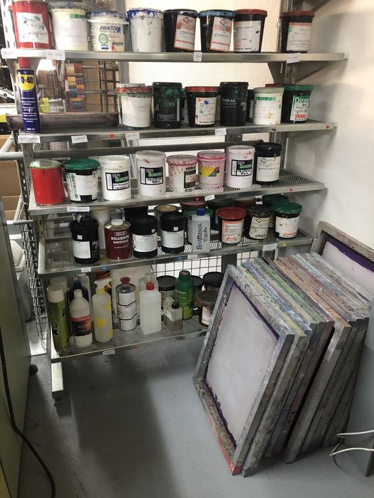 Quadros para serigrafia e consumiveis