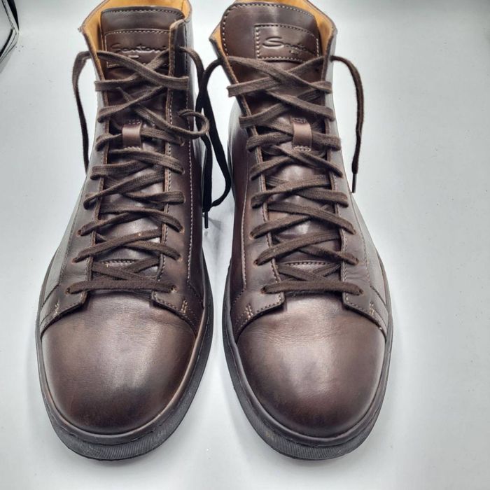 Оригінальні шкіряні туфлі Santoni, 8 (27 см), Італія