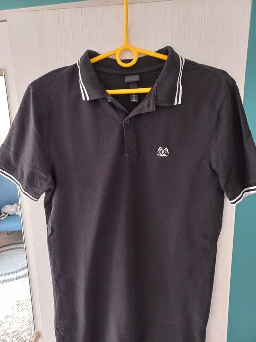 Koszulka polo czarna H&M