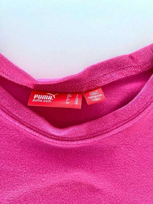 Różowy T-shit damski, Puma z cyrkoniami, rozmiar S