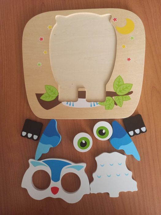 Sowa puzzle drewniane