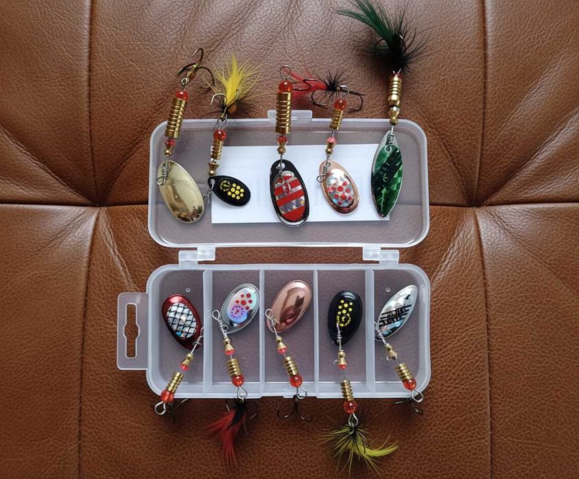 Блесна для рыбалки,10 шт в коробке (3-7 гр) Блешня вертушки