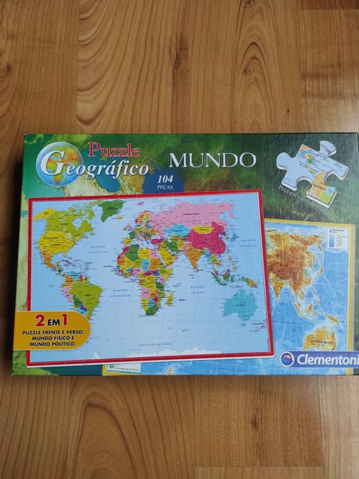 Puzzle geográfico mundo da clementoni