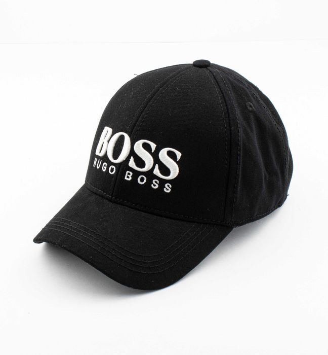 Кепка бейсболка Hugo Boss | бавовна 100% | класична преміум | чорна з вишивкою