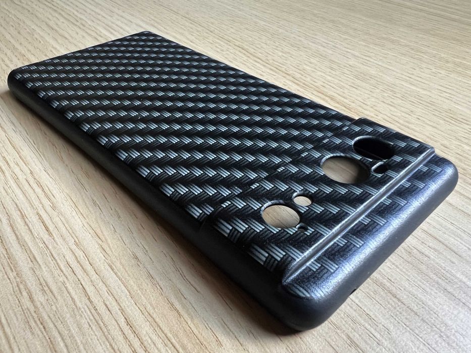 Google Pixel 6 чохол чорний "Carbon" м'який пластик чехол