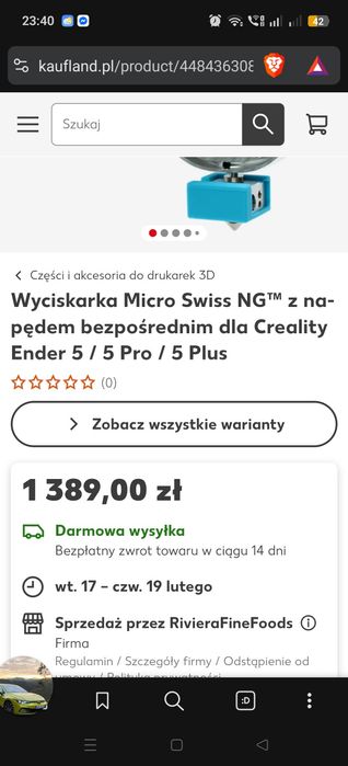 Drukarka 3D Ender 6 + BL touch + direct drive micro Swiss+pei