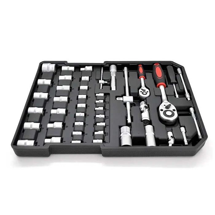 Набор инструментов и ключей в чемодане на колесах, 499 предметов.