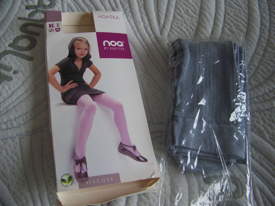 Nowe rajstopy rajtuzy wiosenne wiosna dziewczynka r.116 /122 szare