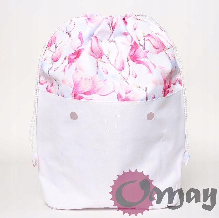 organizer do OBAG MINI worek magnolie kwiaty 2 kieszenie komin OMAY
