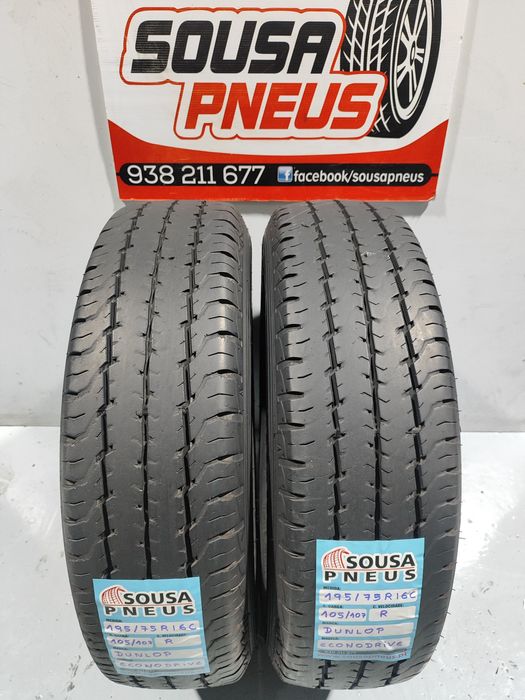 2 pneus semi novos 195-75R16C Dunlop - Oferta dos portes