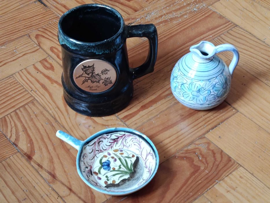 Peças ceramica artesanais pintadas a mao caneca cerveja sidra Canada