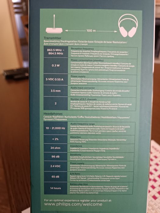 Słuchawki Philips SHC5200 bezprzewodowe