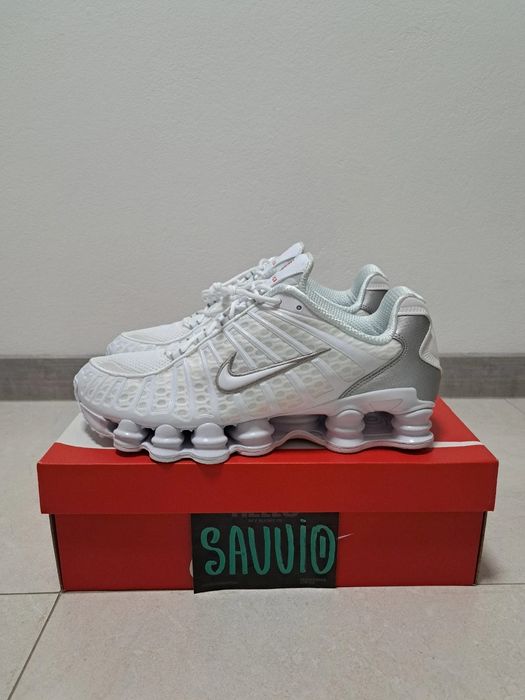 Buty Nike Shox TL White Metallic Silver r.45