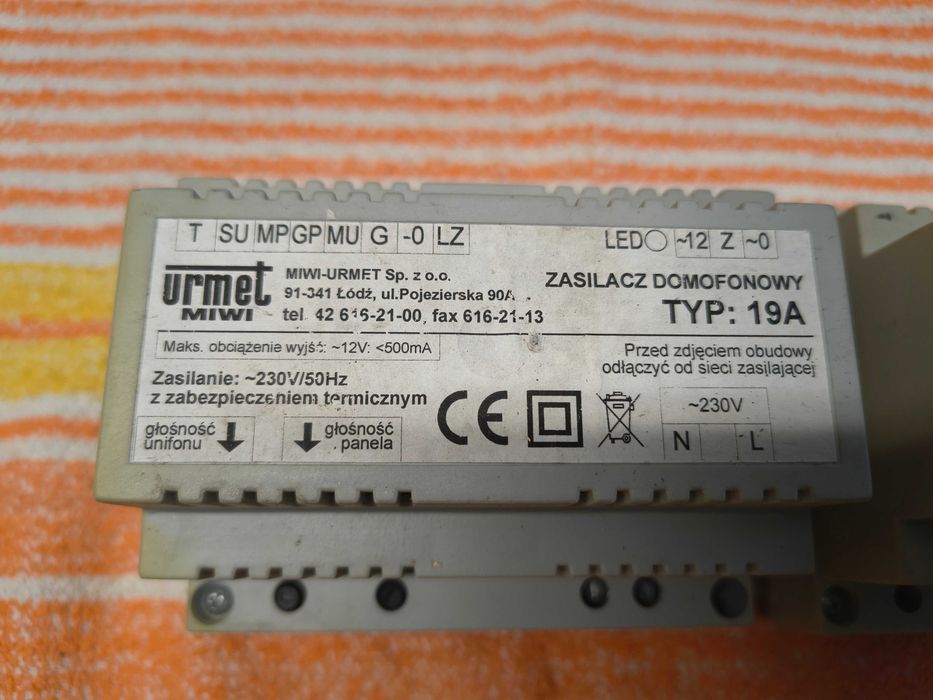 zasilacz domofonowy 19A