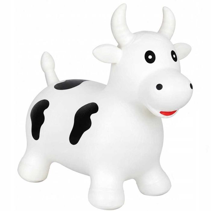 Skoczek dmuchany dla dzieci krówka gumowy 55 cm