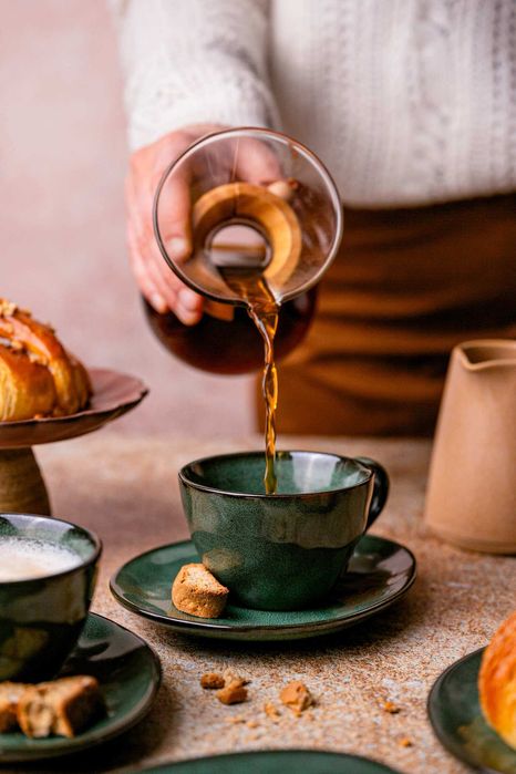 Serwis kawowy na 4/8/12 osób Nowoczesny Do Zmywarki Komplet Zielony