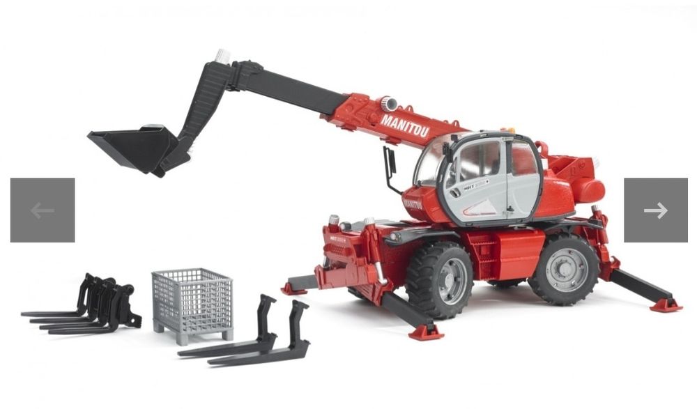 Игрушка Bruder погрузчик Manitou MRT 2150 телескопический с ковшом