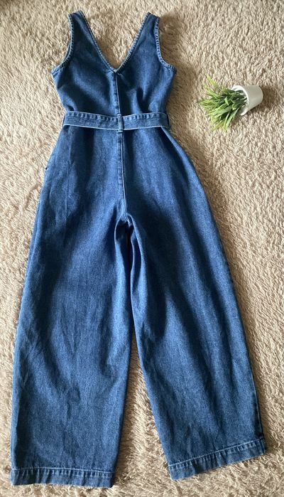 Щільний джинсовий комбінезон Asos з широкими штанинами barrel  баггі