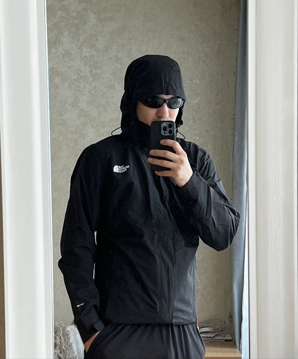(XS) THE NORTH FACE Черная курточка на мембране ветровка весеннняя осенняя tnf gore tex чорна весняна осіння куртка на мембрані