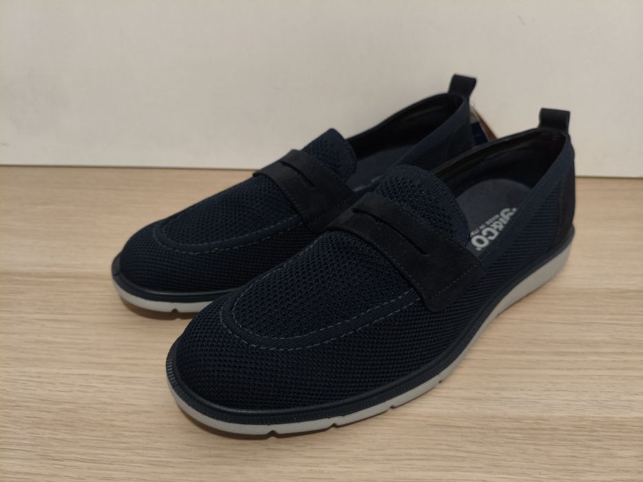Buty Igi&Co mokasyny skórzane męskie granatowe 44 28cm