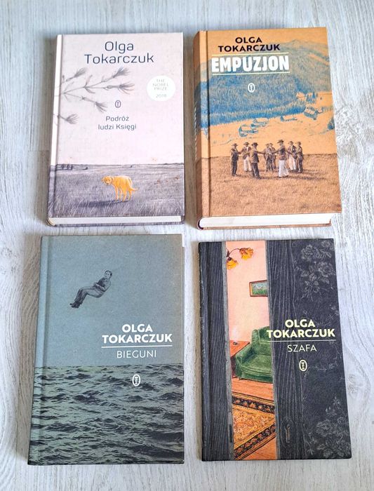 4x Olga Tokarczuk Empuzjon + Bieguni + Szafa + Podróż Ludzi Księgi   BDB  TWARDE OPRAWY