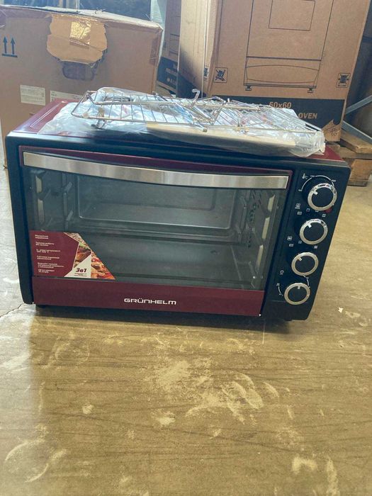 Піч електрична,духовка - GN351ARC (бордовий) 35л, 1800 Вт (GRUNHELM)