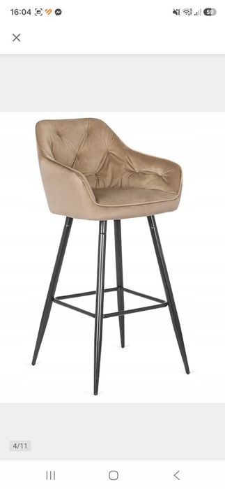 2 hokery pikowane beżowe loft