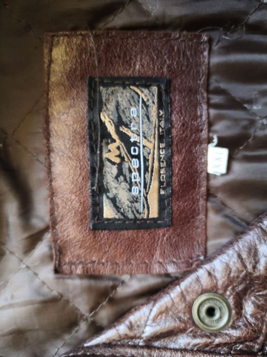 Skórzana kurtka męska brązowa