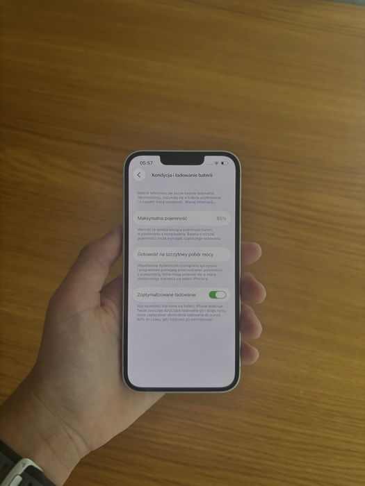 iPhone 13 128GB Starlight Biały / Bateria 85% / Stan jak nowy / Pudełko