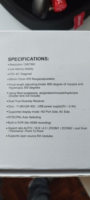Óculos FPV Eachine EV300D